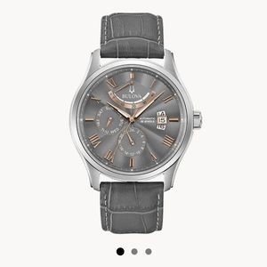 Bulova Wilton Men's Gray Dial Rose Gold Roman Numerals Watch | Bulova